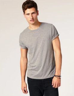 Roll-up sleeves t-shirt